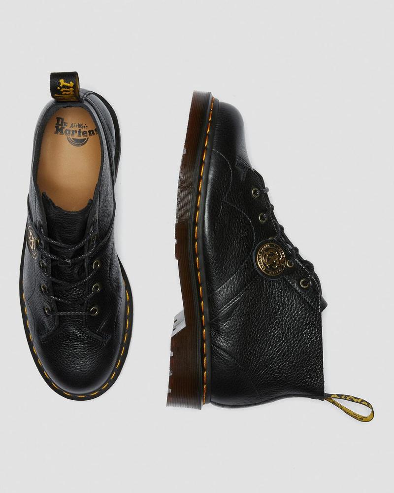 Dr Martens Church Buckingham Lær Monkey Boots Dame Svarte | Norge 554TCE
